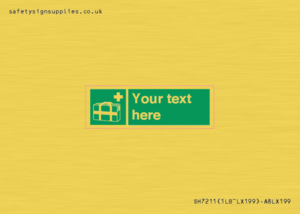 Custom sign safe condition Medical grab bag